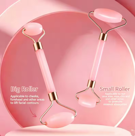 Detalhes das duas extremidades do roller facial