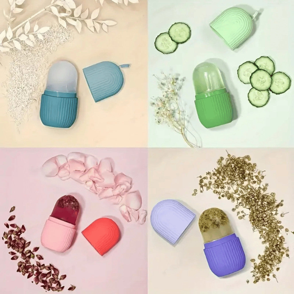Massageador facial refrescante em silicone